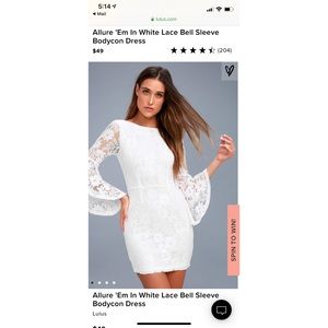 Lulu’s Lace Bell Sleeve Bodycon Dress